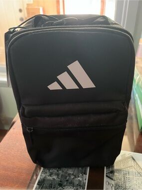 adidas Black Men's Small Everyday Backpack with White Logo